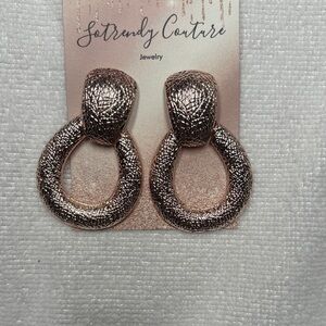 Gold Textured Hoop Earrings